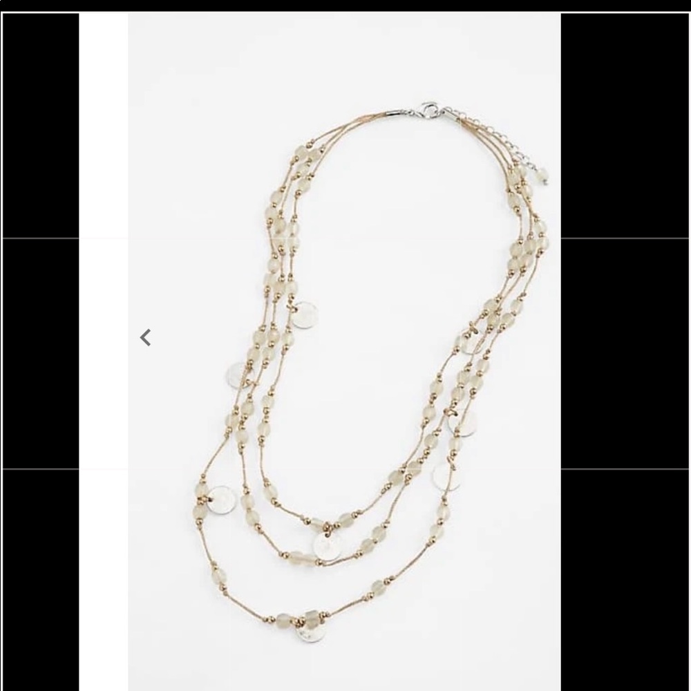 J.Jill coin and stone layered necklace